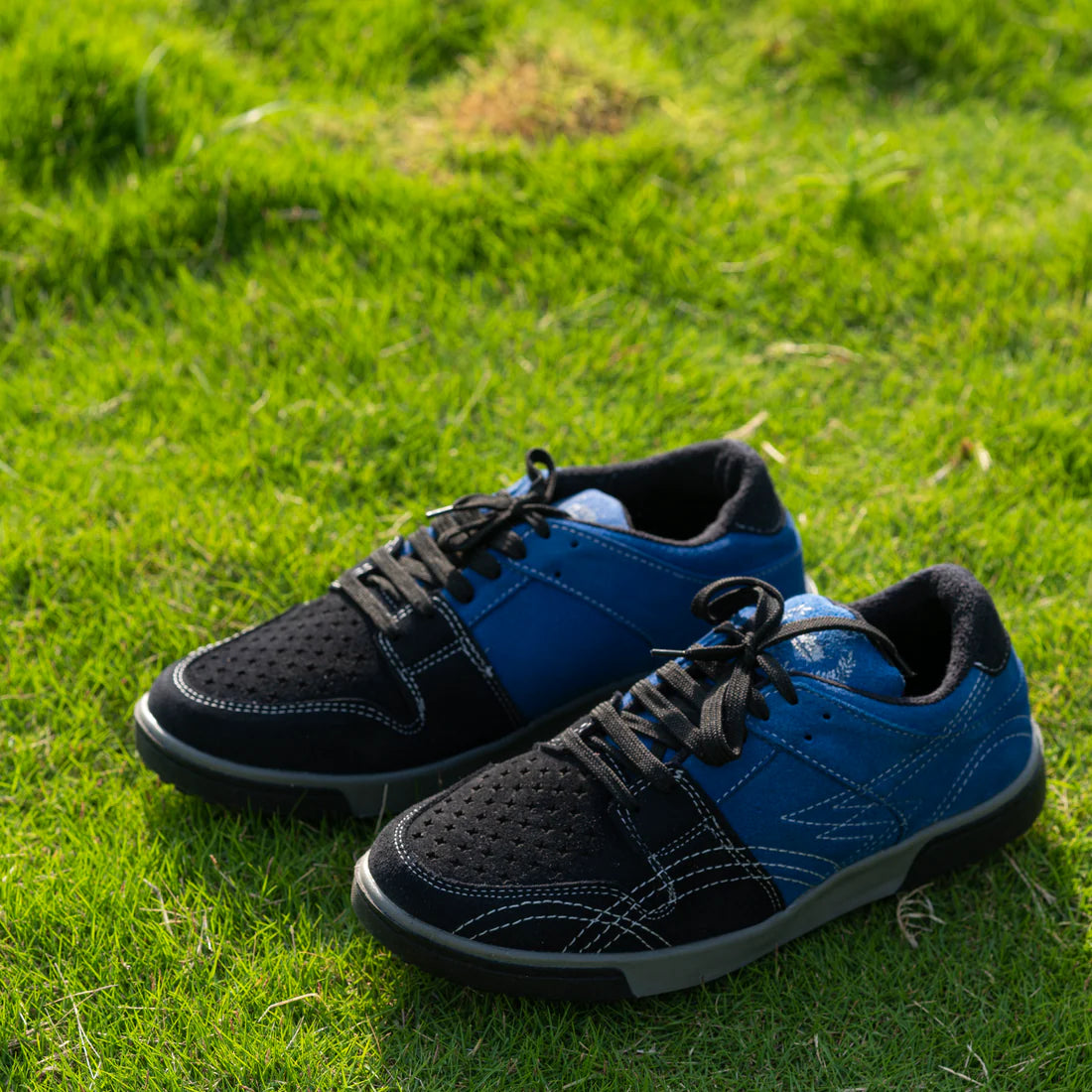 SNA 2.0 Conquest Premium Suede Leather Blue Laceup Sneakers | TPR Rubber Sole | 6 Month Warranty