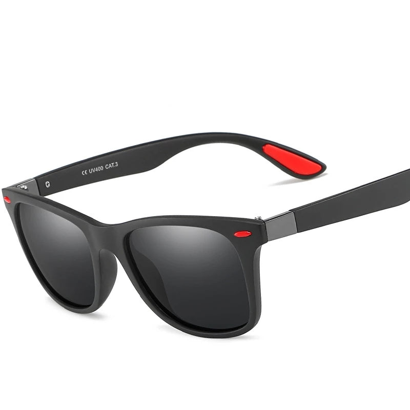 Luxomish Krypto Black Frame Black Lens Polarized Sunglasses