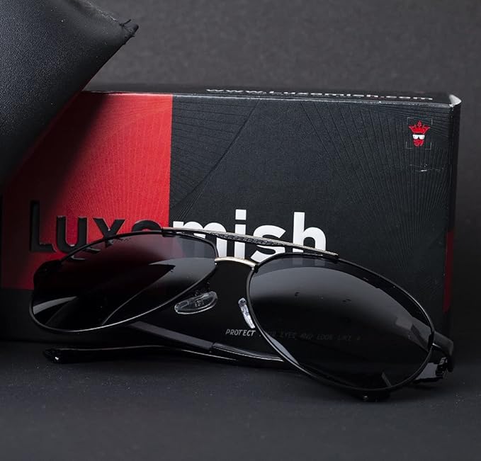 Luxomish Lion Polarized Aviator Sunglasses