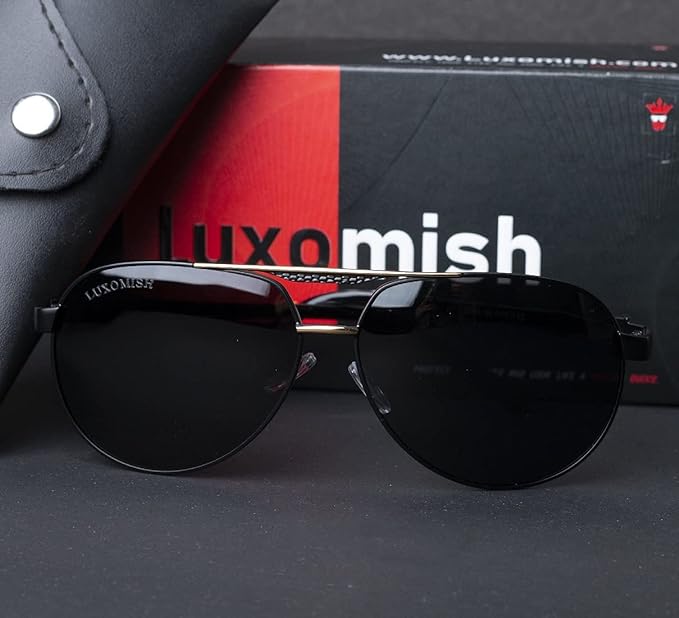 Luxomish Lion Polarized Aviator Sunglasses