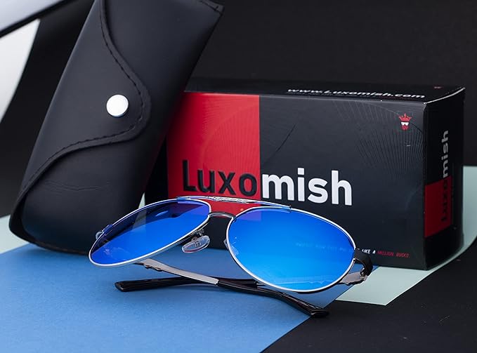 Luxomish Lion Polarized Aviator Sunglasses