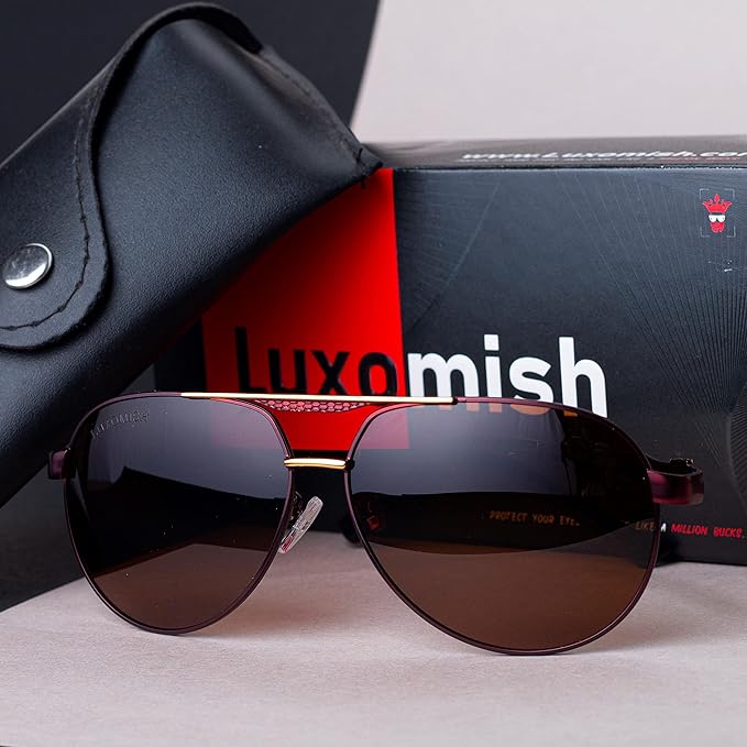 Luxomish Lion Polarized Aviator Sunglasses