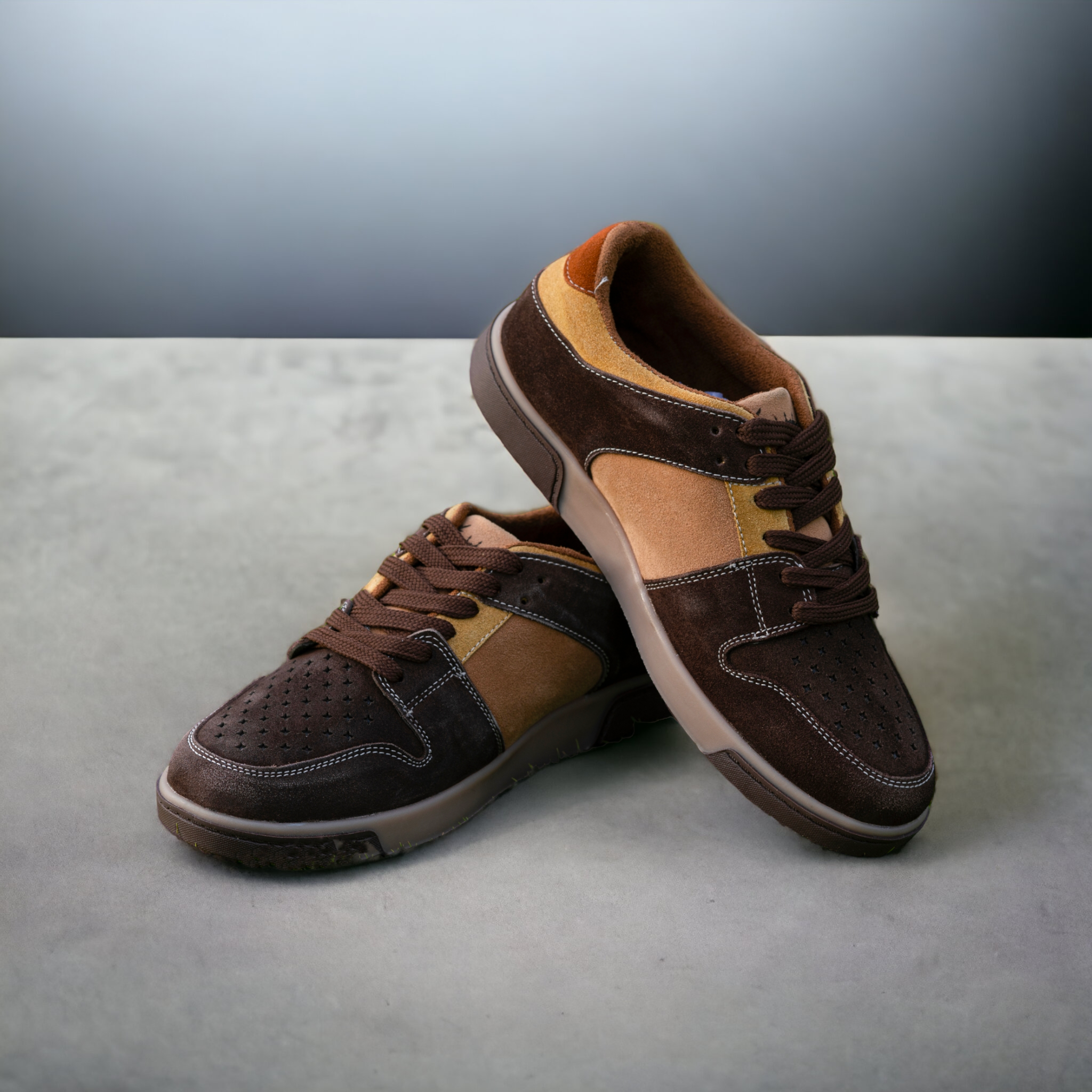 Conquest Premium Suede Leather Laceup Sneakers