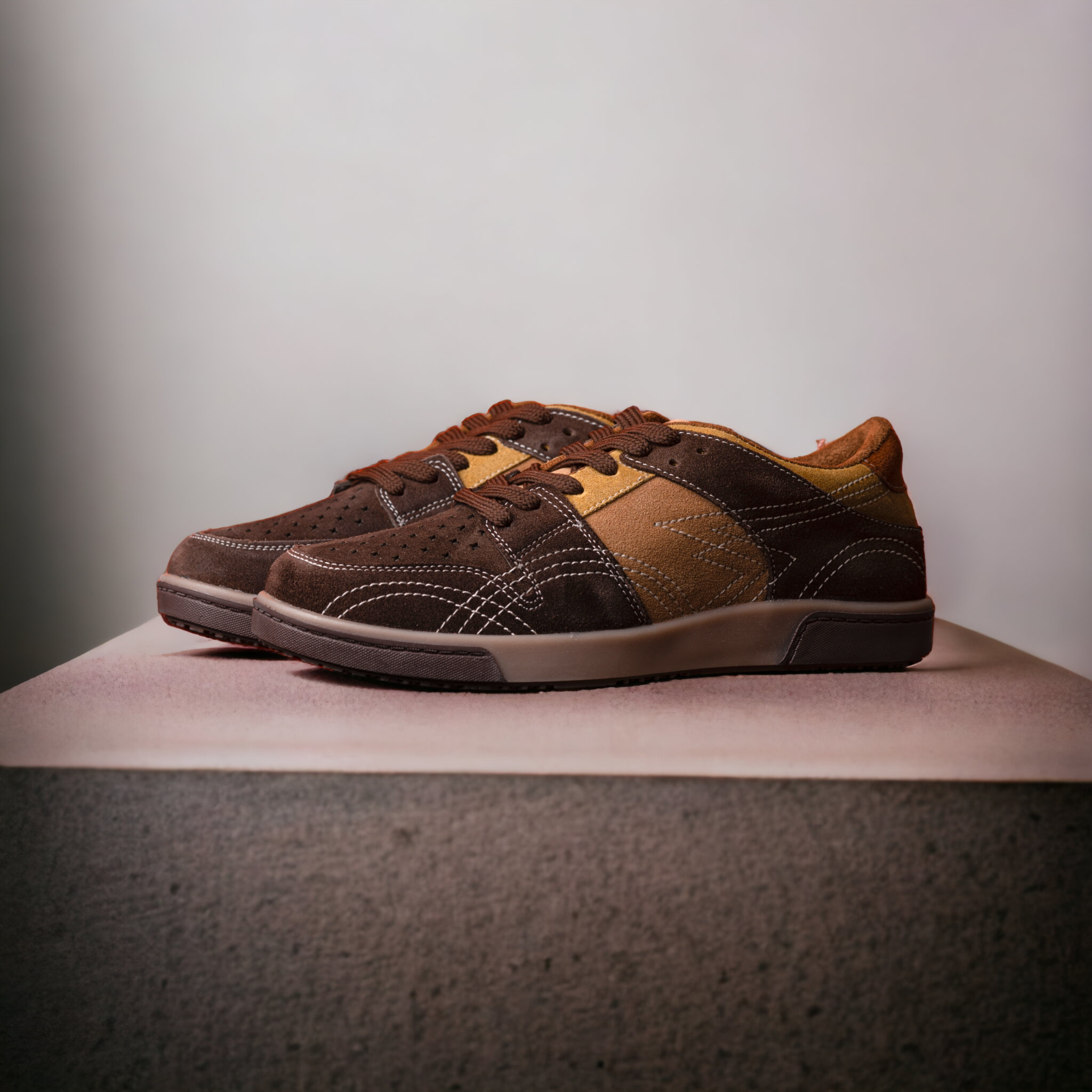 Conquest Premium Suede Leather Laceup Sneakers