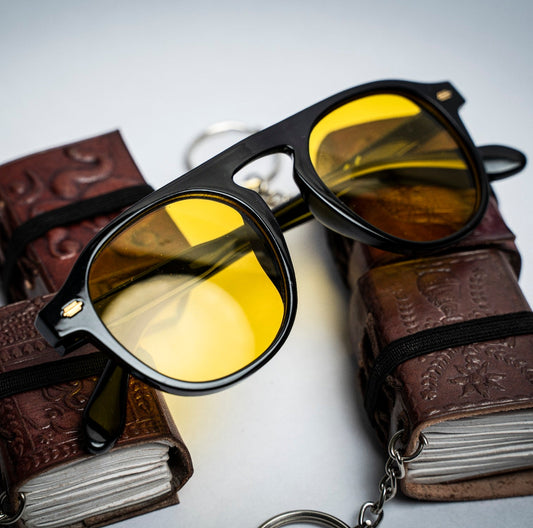 Luxomish Zane European Yellow Glass Styled Sunglasses