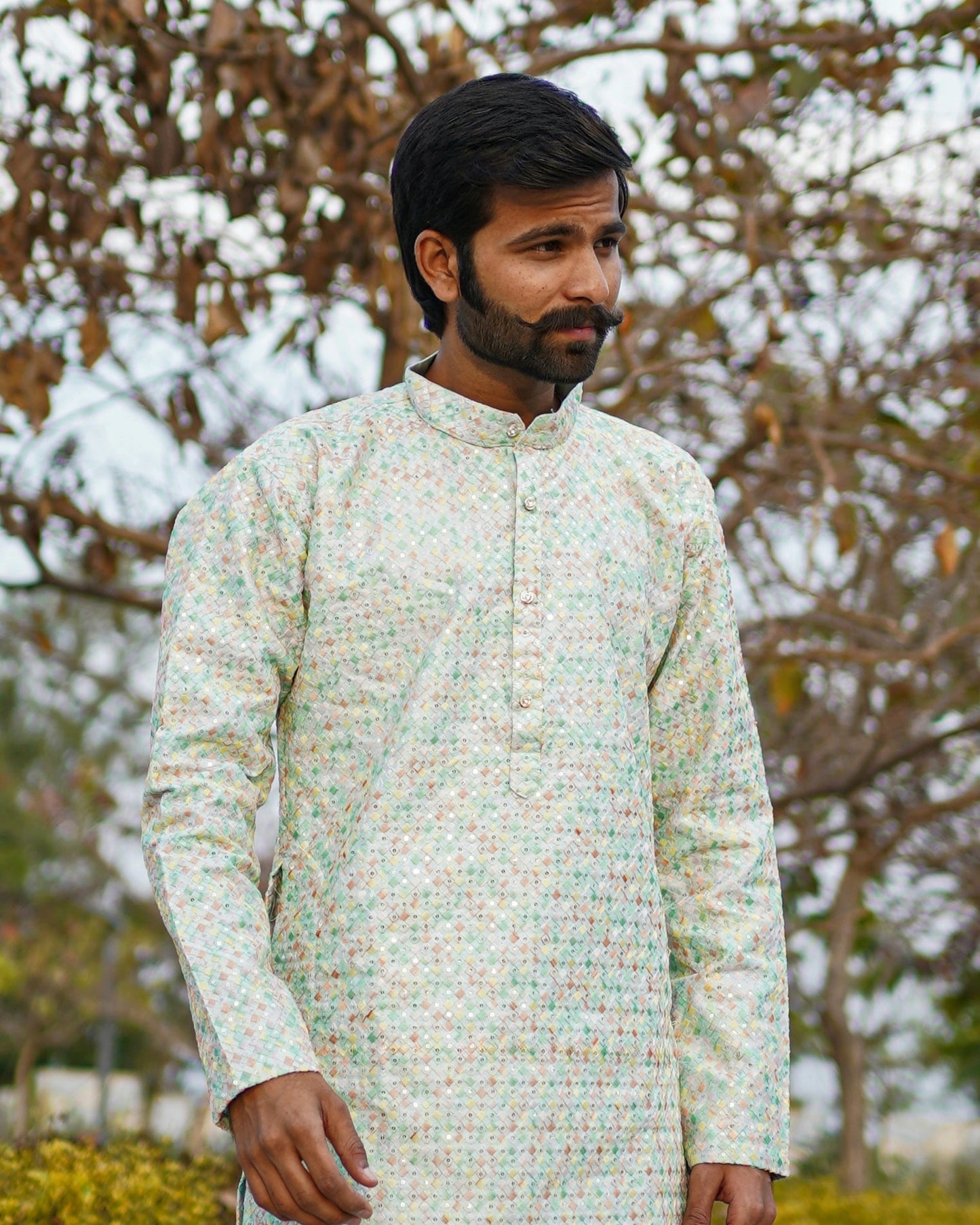 Designer Multi Color Kurta for Men