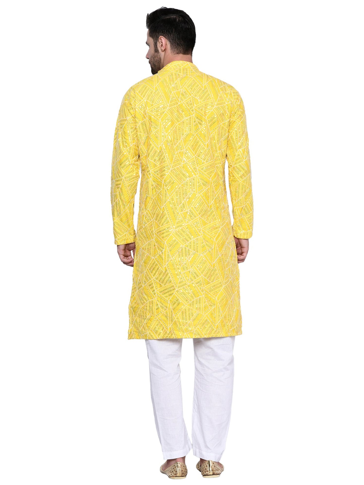 Designer Yellow Kurta for Men