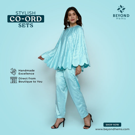 Designer Co-ord Sets for Women - Blue