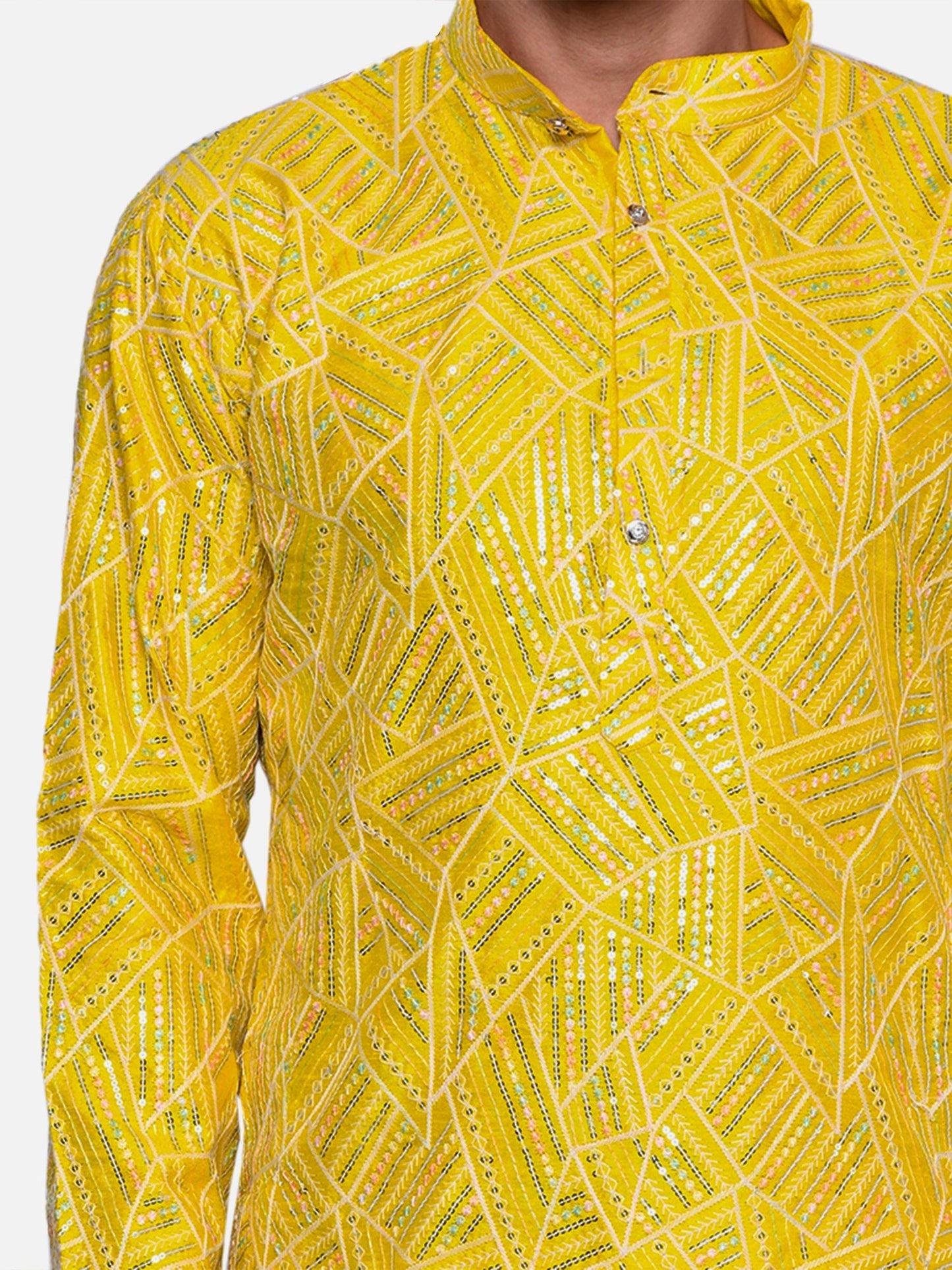 Designer Yellow Kurta for Men