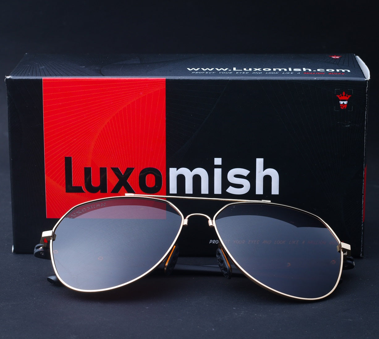 Luxomish Twister Folding Brown Polarized Sunglasses