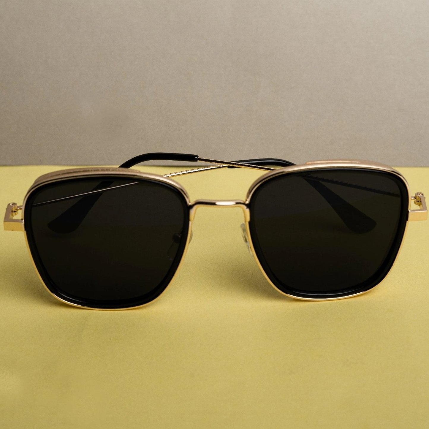 Kabir Singh Black Frame Black Lens Metal Sunglasses