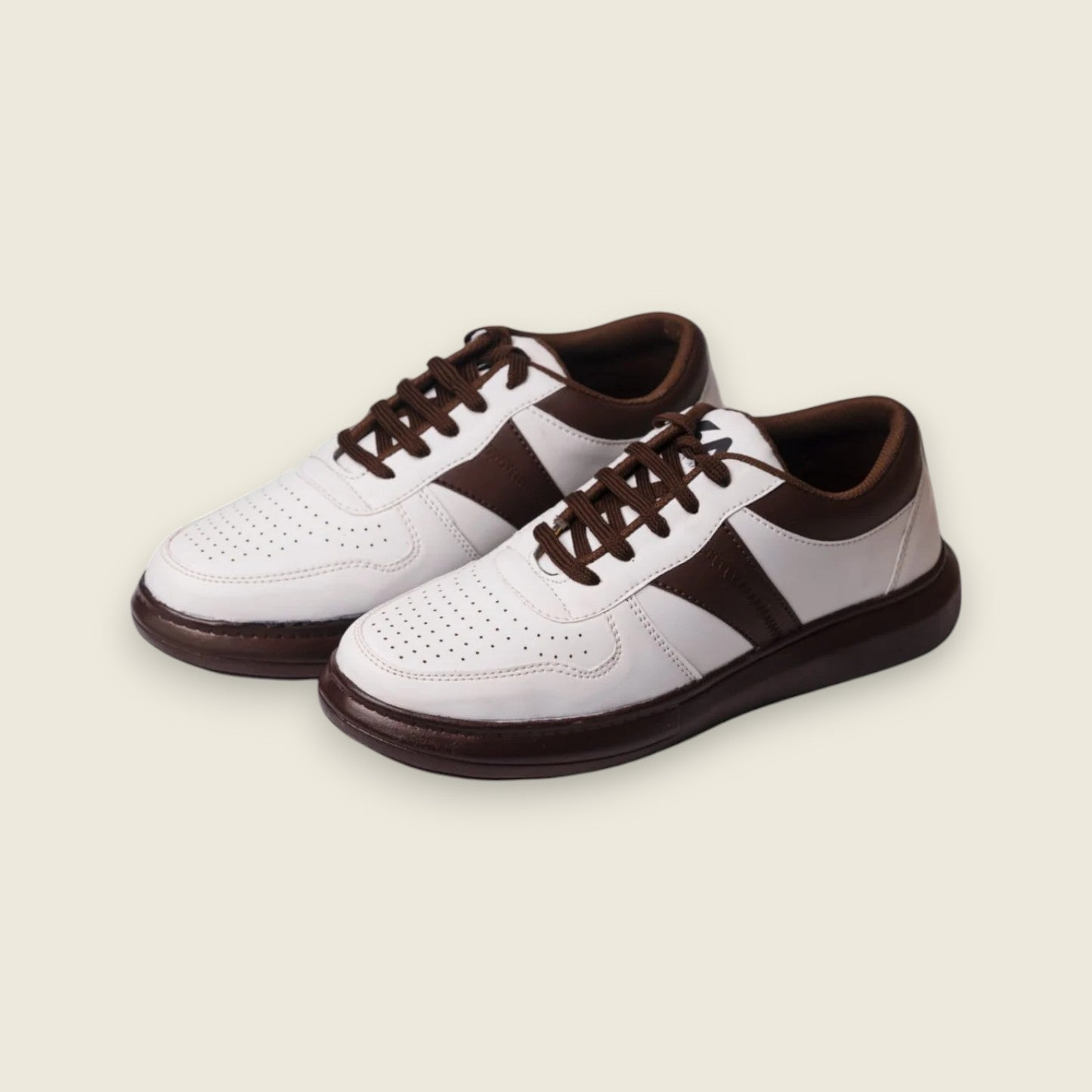 Mono Brown Laceup Sneakers