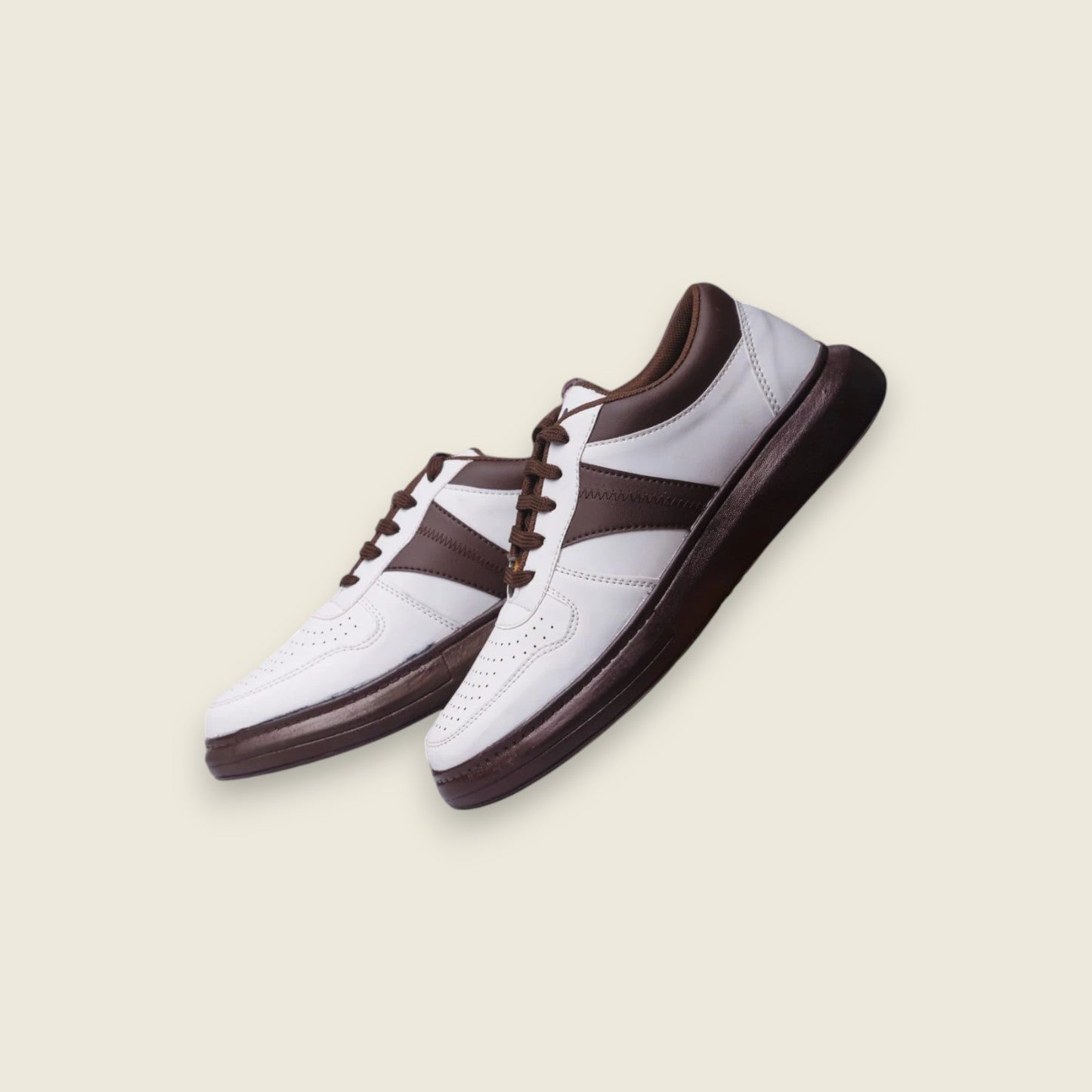 Mono Brown Laceup Sneakers