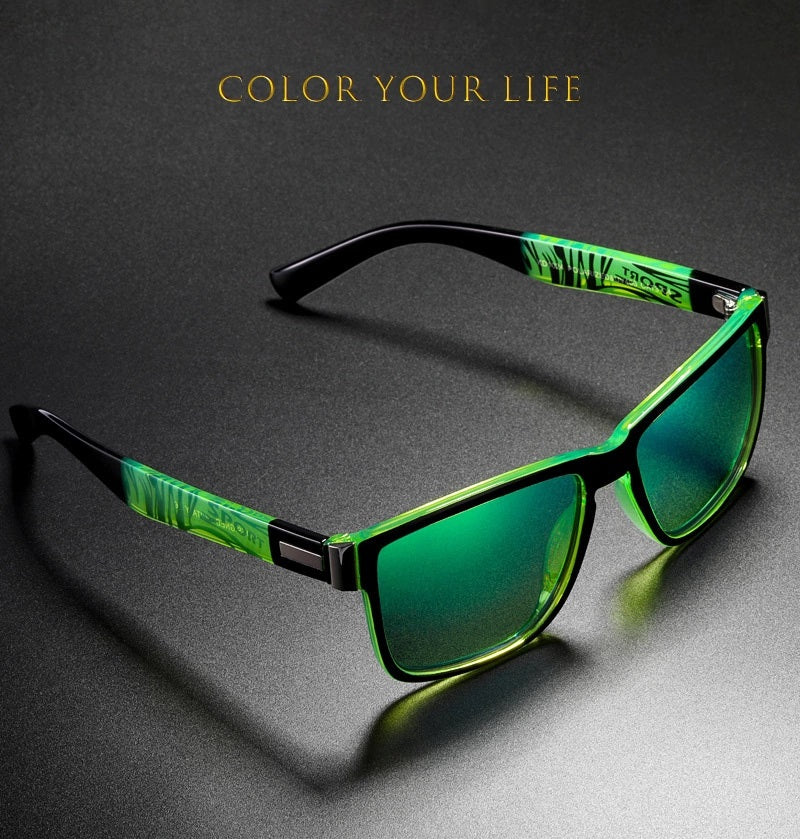 Luxomish Atom Green Polarazied Sunglasses