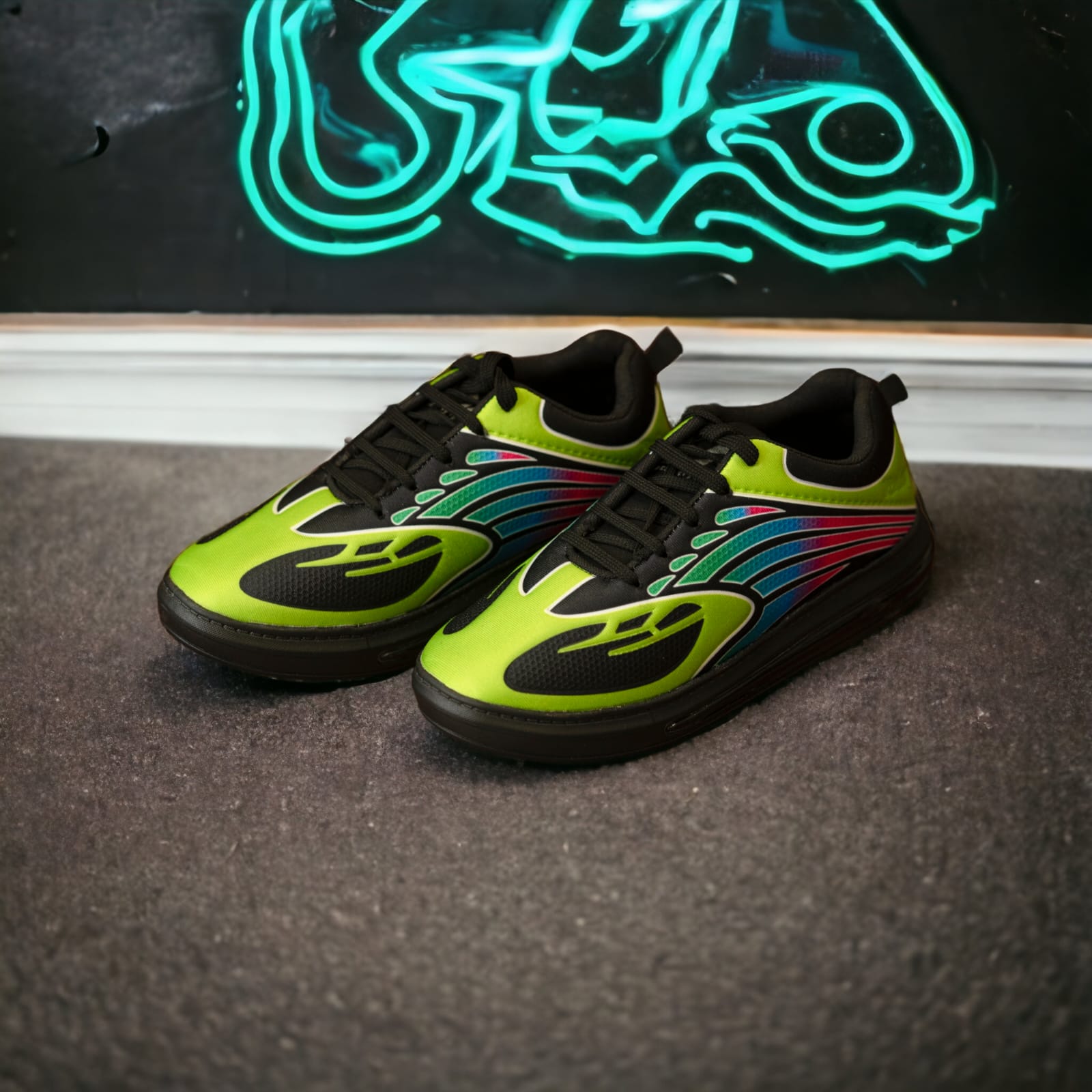 Trilogy Laceup Walking Running Shoes for Men - Green