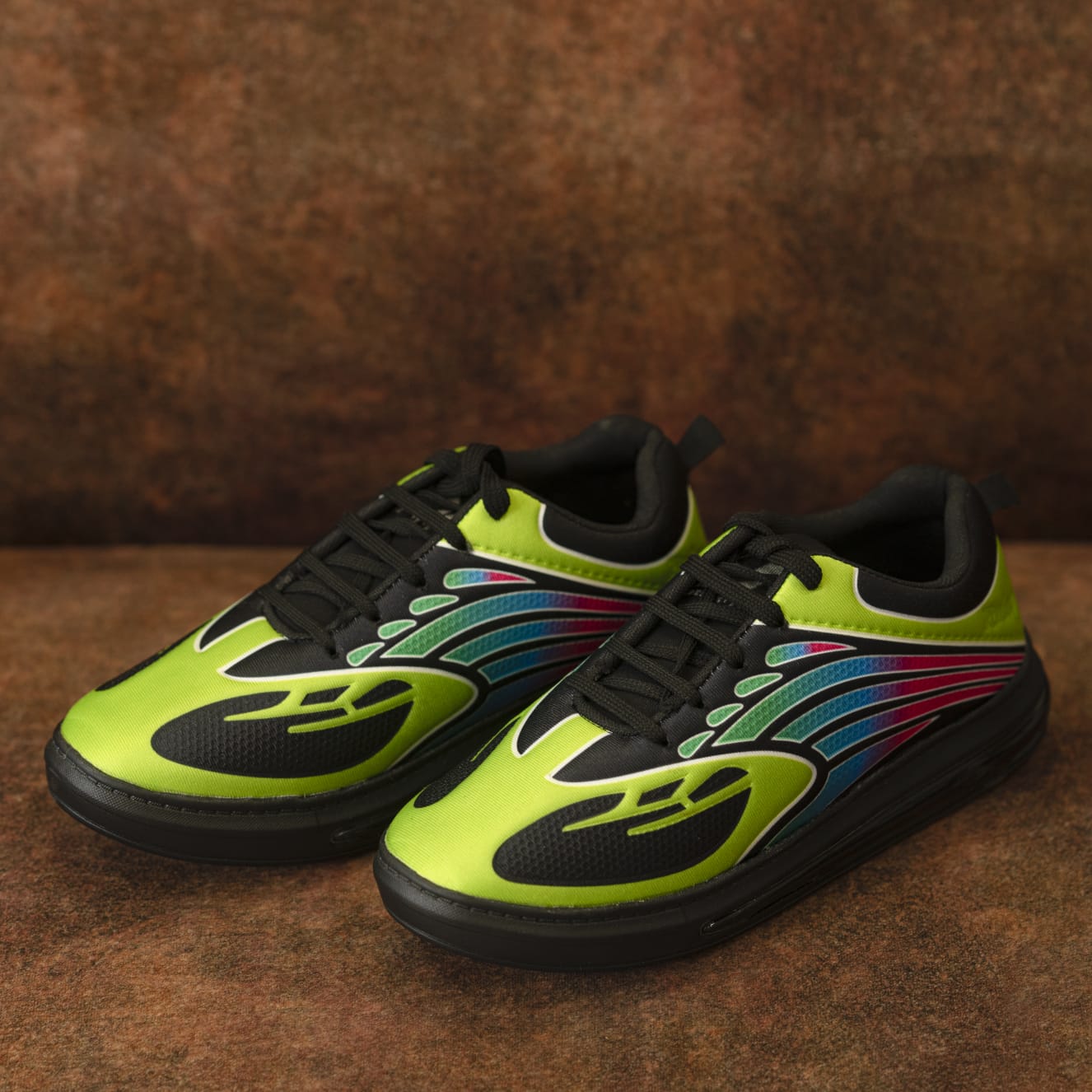 Trilogy Laceup Walking Running Shoes for Men - Green