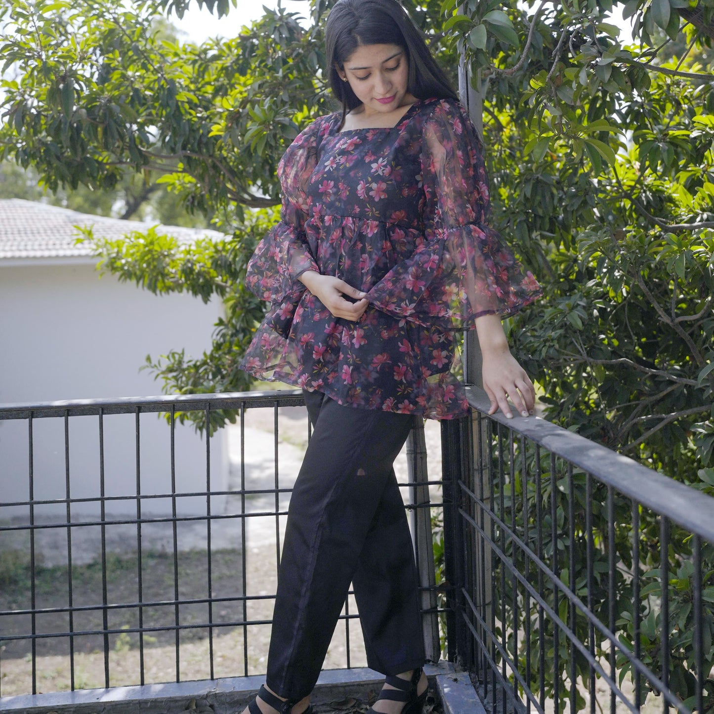 Black Top And Trouser for Women