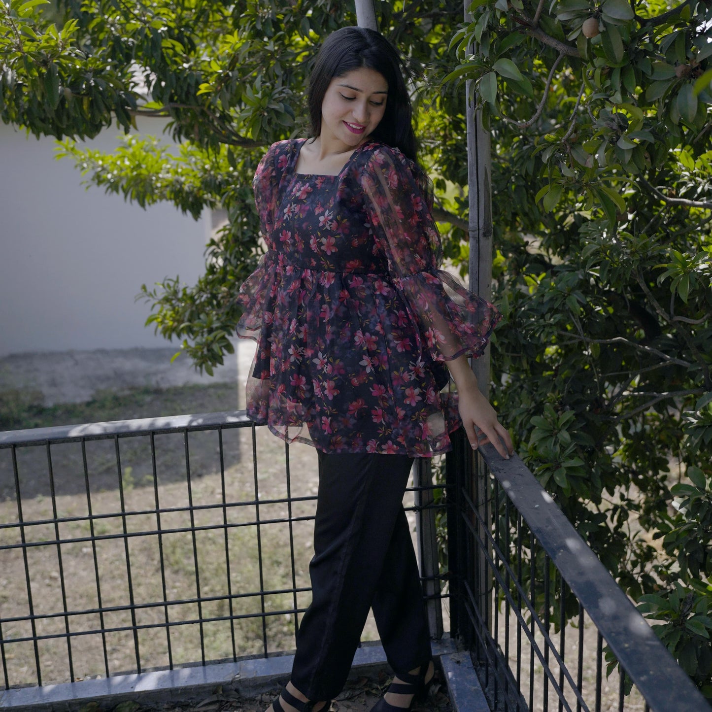 Black Top And Trouser for Women