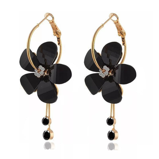 Cubic Zirconia Floral Earrings