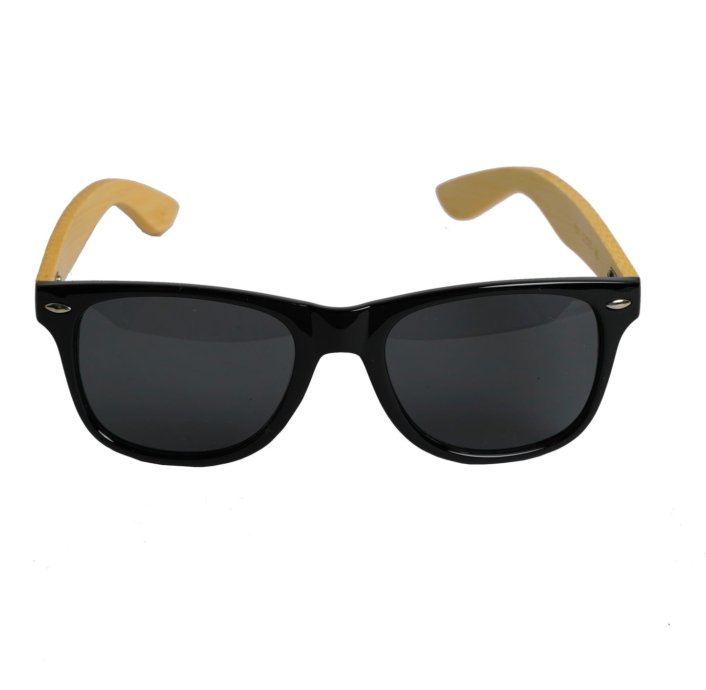 Classic Wooden Sunglasses with UV 400 Protection - Black Lens