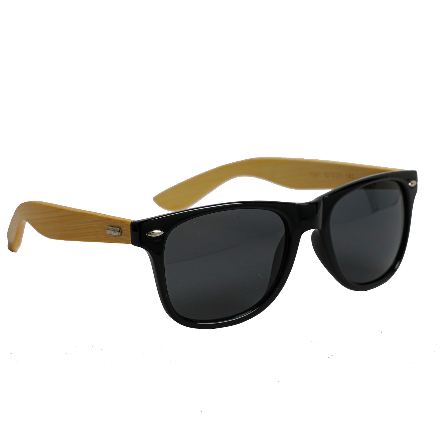 Classic Wooden Sunglasses with UV 400 Protection - Black Lens