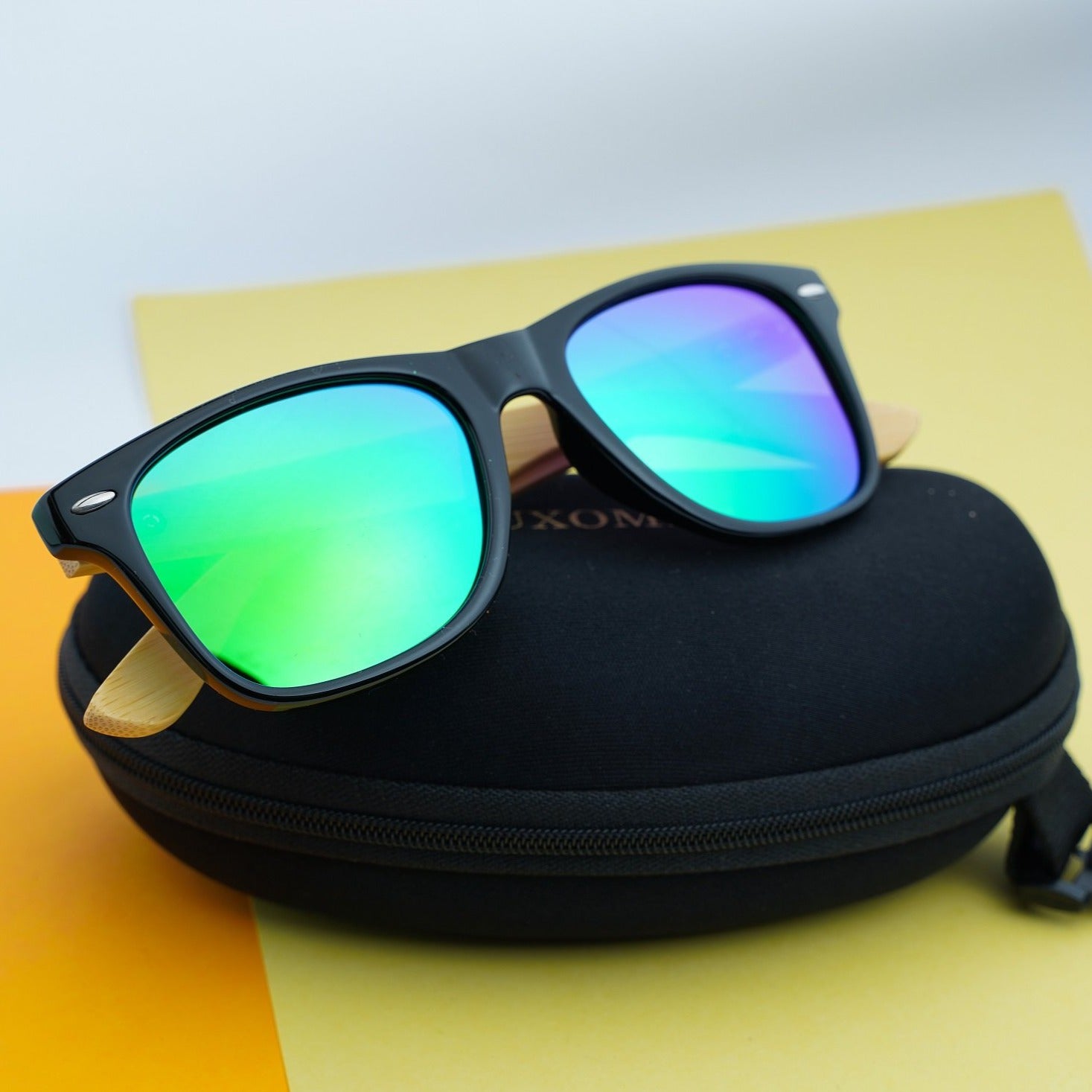 Classic Wooden Sunglasses for Men and Women with UV 400 Protection
