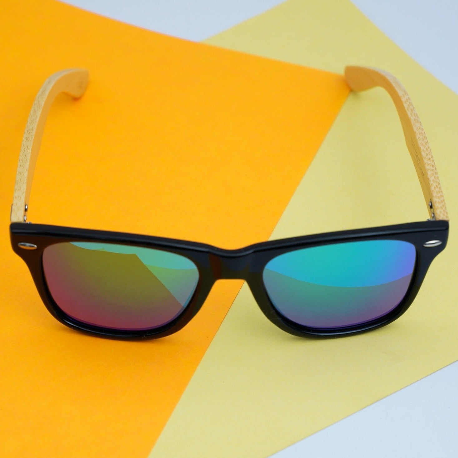 Classic Wooden Sunglasses for Men and Women with UV 400 Protection