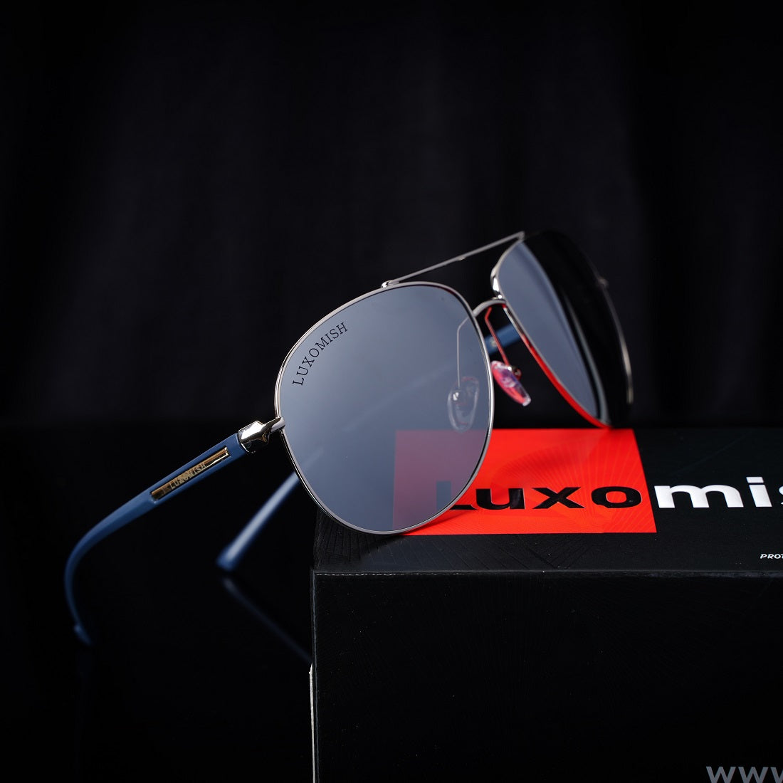 Prescription Polarized Sunglasses with Black Aviator Frames ｜Framesfashion