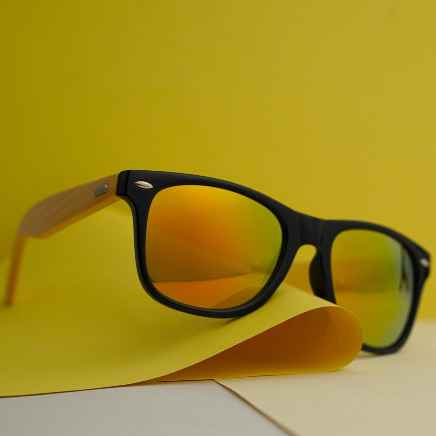 Classic Wooden Sunglasses for Men and Women with UV 400 Protection
