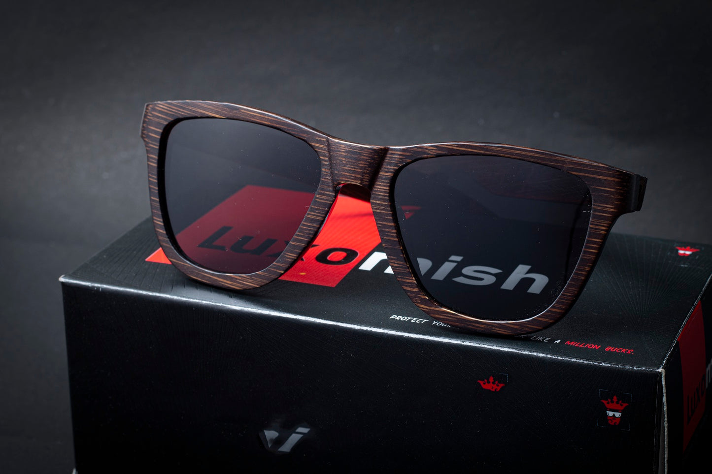 Luxomish Full Wooden Premium Polarized Sunglasses