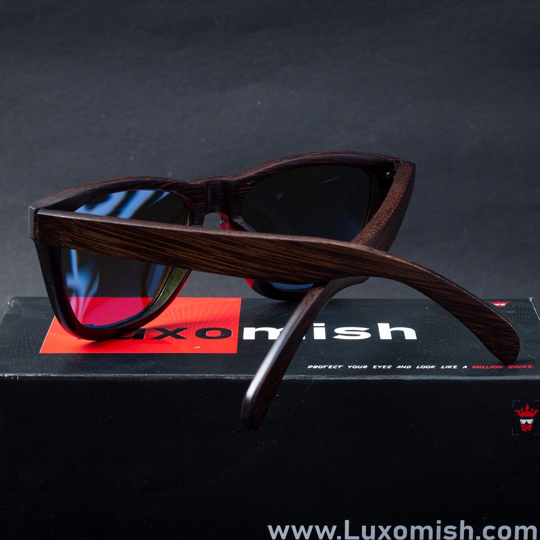 Luxomish Full Wooden Premium Polarized Sunglasses