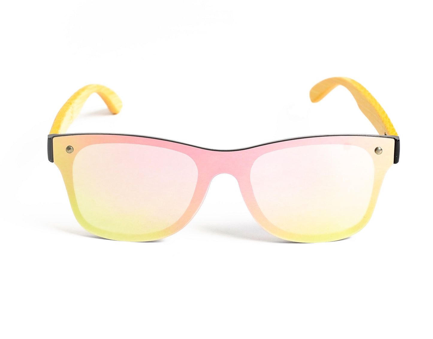 Handmade Frameless Wooden Sunglasses - Coral