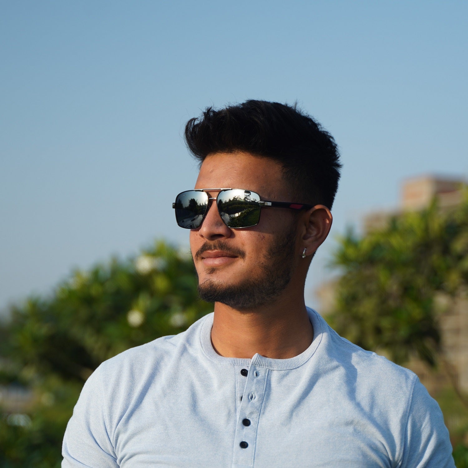 Magnus Polarized Square Sunglasses for Men