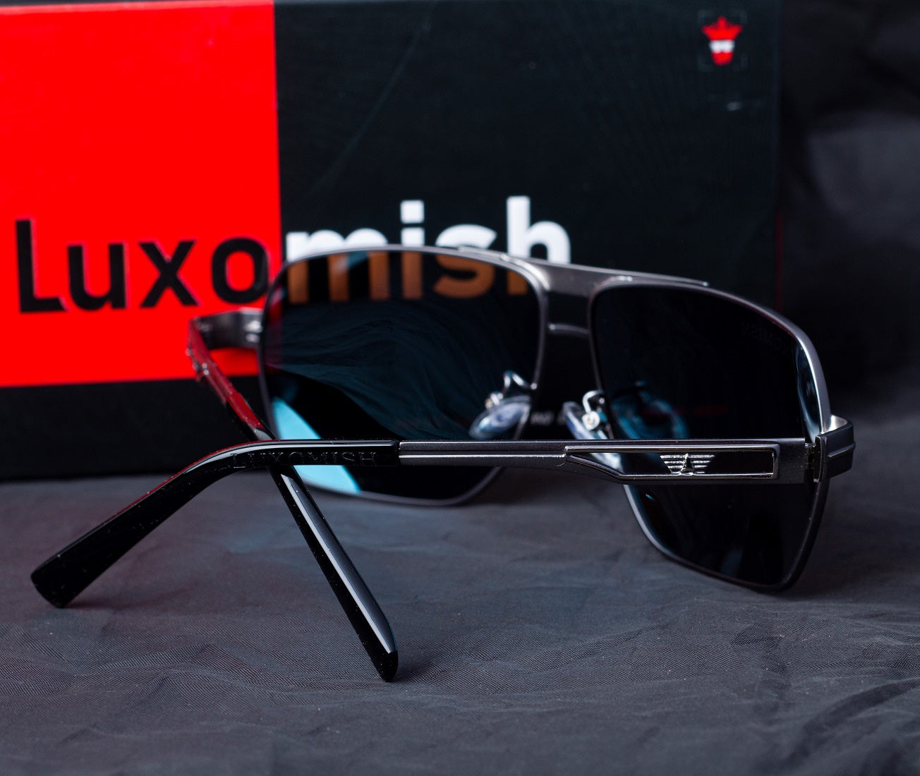 Luxomish Blaze Metal Frame Square Sunglasses