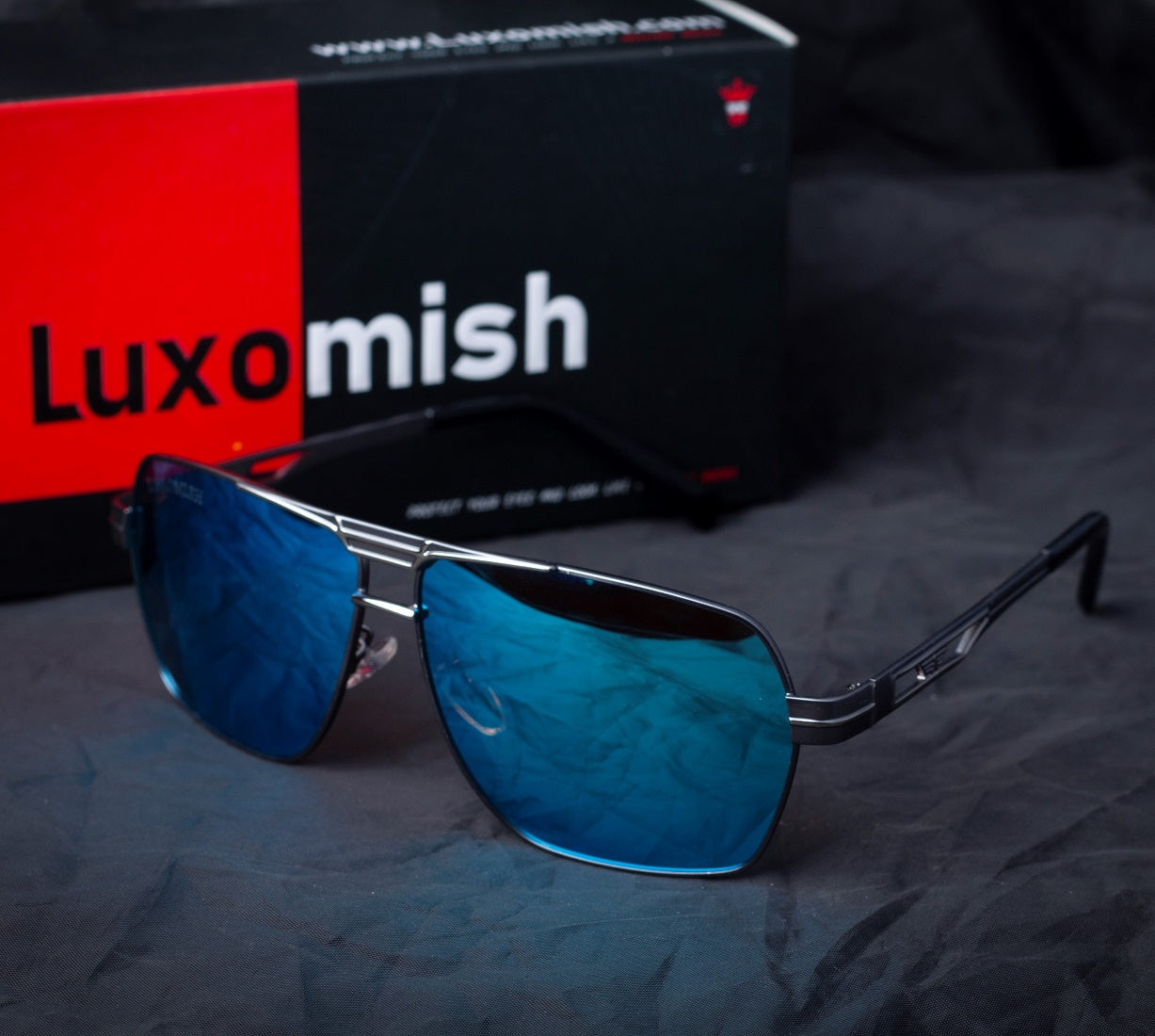 Luxomish Blaze Metal Frame Square Sunglasses