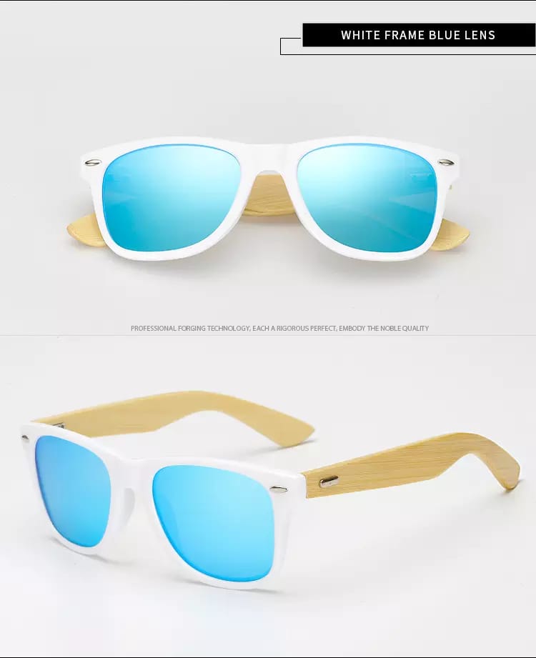 Classic Wooden Sunglasses for Men and Women with UV 400 Protection