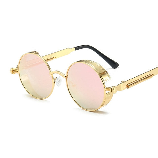 Rose Gold Round Sunglasses